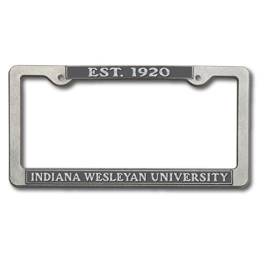 Heavy Duty Pewter License Plate Frame