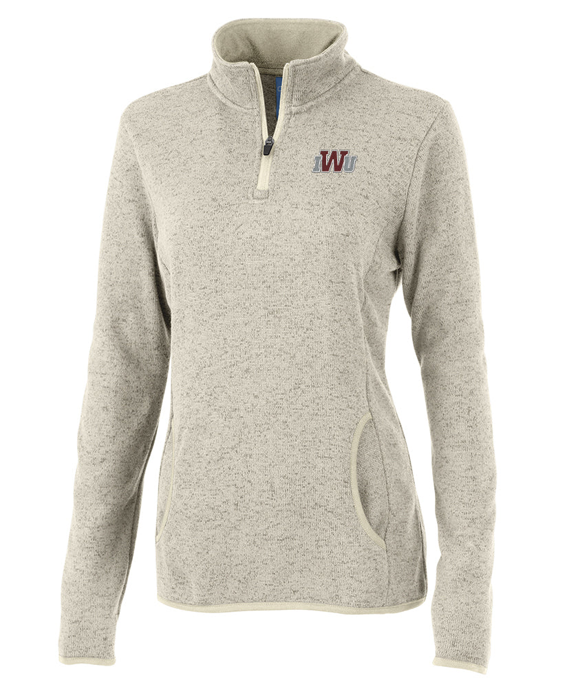 Charles River Women's Heather Fleece Pullover, Oatmeal