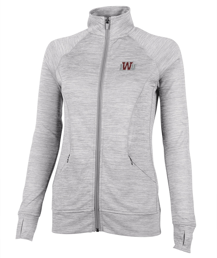 Charles River Women's Tru Fitness Jacket, Space Dye Grey