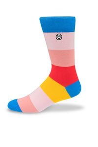 Sky Footwear Socks, Color Block Stripes