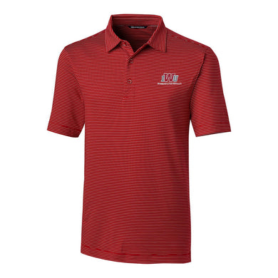Cutter & Buck, Men's Polo Forged Pencil Stripe, Cardinal Red