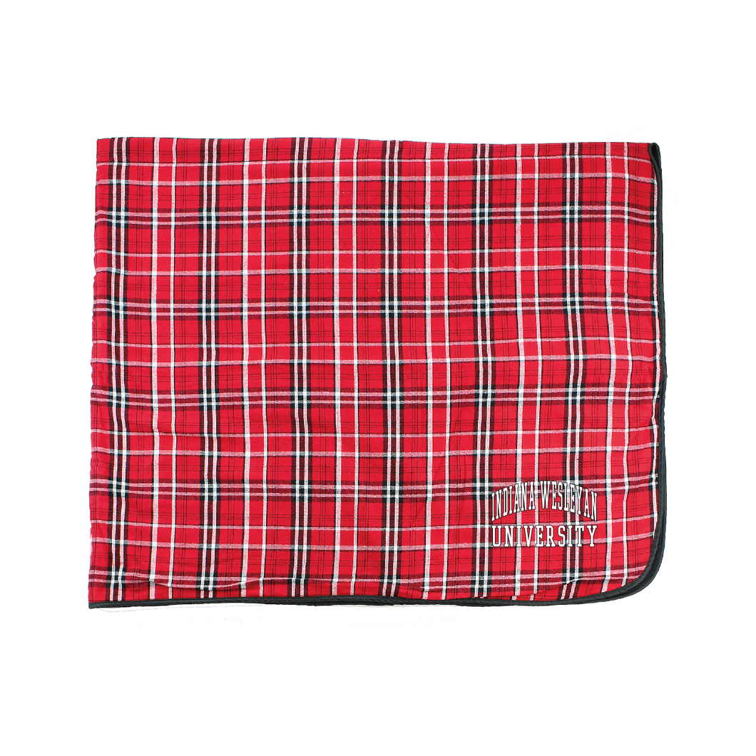 Flannel Blanket, Red White Plaid (F22)