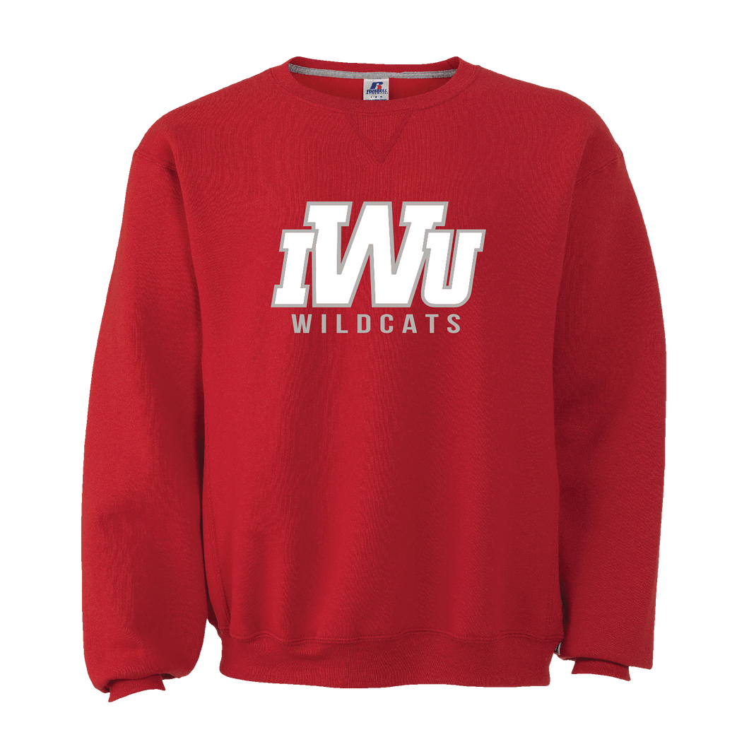 IWU Wildcats Twill Crew, Red (F22)