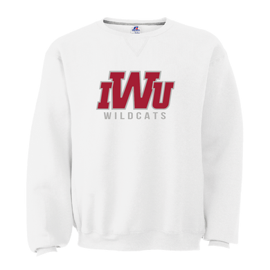 IWU Wildcats Twill Crew, White (F22)