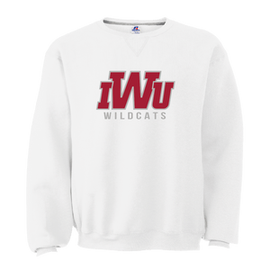 IWU Wildcats Twill Crew, White (F22)