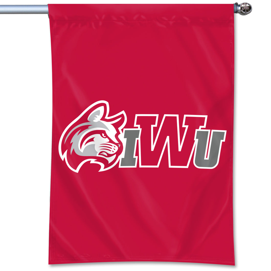 University Blanket & Flag Home Banner, Red