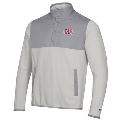 SMU Explorer Fleece 1/4 Snap, Chalk White