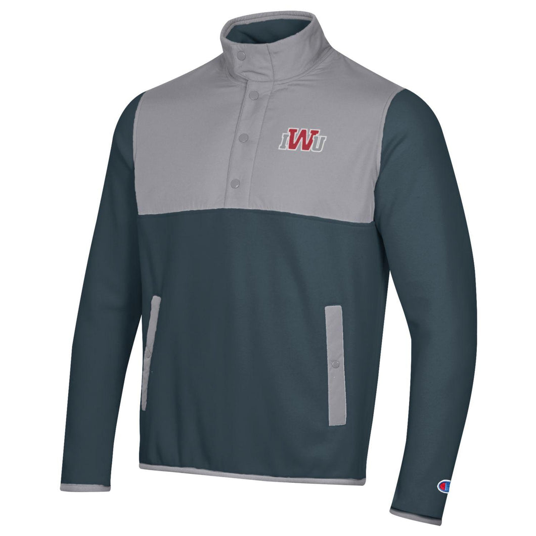 SMU Explorer Fleece 1/4 Snap, Peppercorn