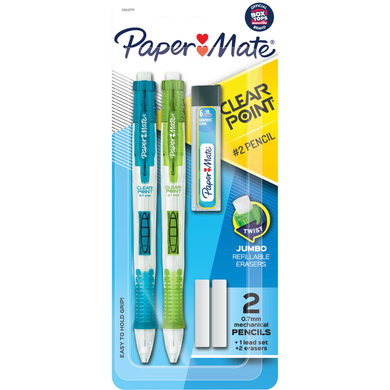 Paper Mate Clearpoint Mechanical Pencil Starter Set-Asst .7mm 2 Pk (48828)