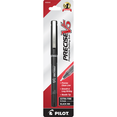 Precise V5 Roller Ball Pen-Blk 1Pk (59040), Black